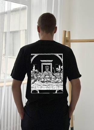 Футболка милитари унисекс, цвет черный, размеры s-xxl