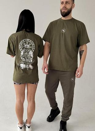 Футболка милитари смерть подождет, унисекс, цвет хаки, размеры s-xxl