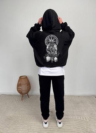 Зип-худи милитари без флиса, унисекс, цвет черный, размеры s-xxl
