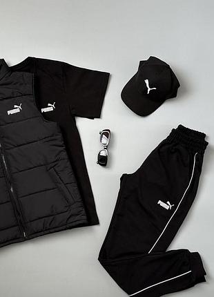 Футболка+штани+жилетка+кепка puma