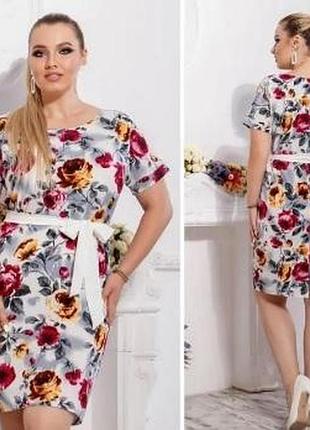 Платье 110 роза на сером 52