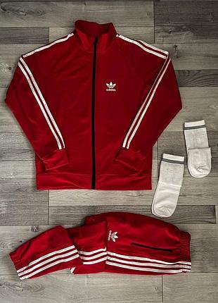 Спортивный костюм унисекс, цвет красный, размеры s-xxl