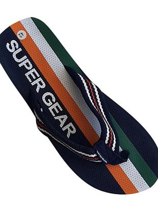 В'єтнамки для чоловіків super gear сині у кольорову смужку