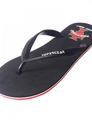 Пляжні в'єтнамки для чоловіків від super gear чорного кольору