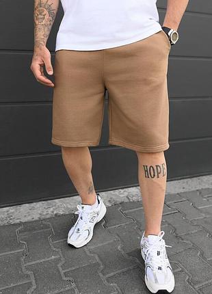 Коричневые хлопковые шорты staff nes brown