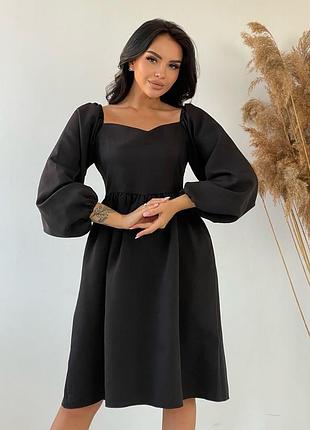 Изысканное коктейльное женское платье-мини с открытыми плечами, черное m