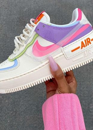 Кроссовки nike air force 1 shadow женские no brend разноцветный (b249-4 colors (38 (24 см))