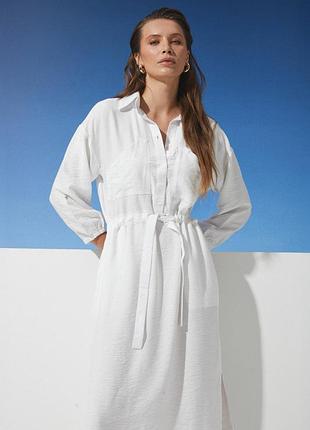 Платье миди молочного цвета l-xl