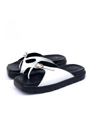 Женские белые шлепанцы, тапочки alexander wang slippers white black х найк 41