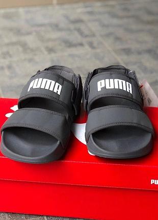 Женские чёрные сандалии puma sandals black x пума сандалс 36