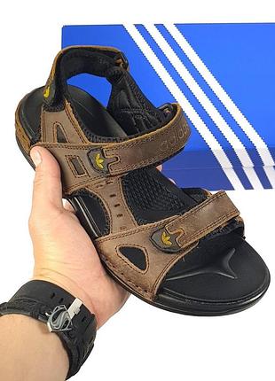Мужские коричневые сандалии adidas sandals brown x адидас 42