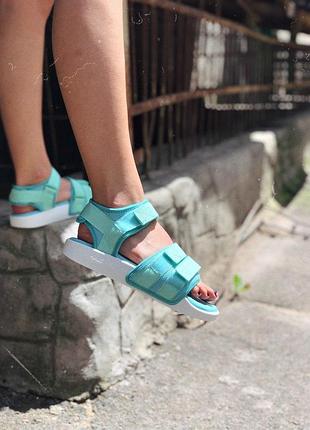 Бирюзовые сандалии адидас адилет женские adidas adilette sandal mint 40