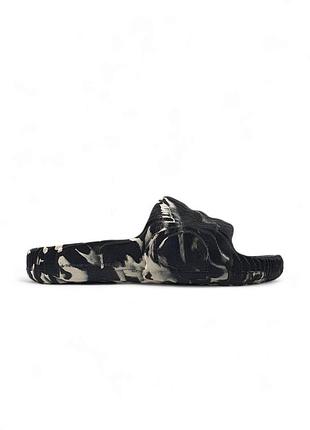 Чёрные тапочки унисекс yeezy adilette slide carbon aluminium х адидас изи слайд адилет 42