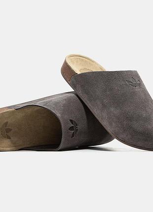 Мужские серые шлепанцы, тапочки adidas adimule grey х адидас 43