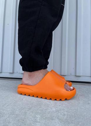 Оранжевые тапочки адидас изи слайд женские adidas yeezy slide orange 37