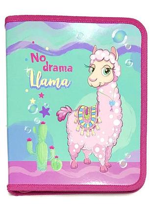 Папка для тетрадей b5 на змейке для девочки "drama lama" kidis 14013 knz