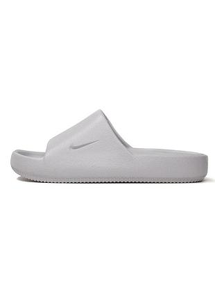 Серые шлепанцы, тапочки nike calm slide light blue х найк колм 42