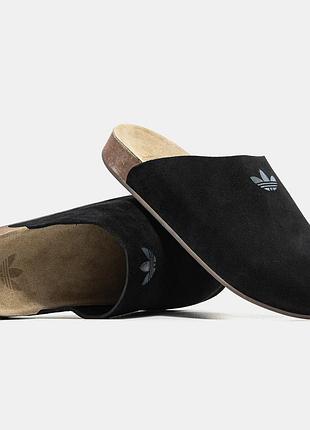 Чоловічі чорні шльопанці, капці adidas adimule black х адідас 42