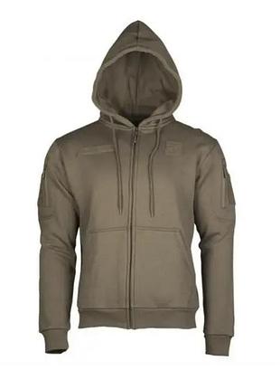 Кофта sturm mil-tec tactical hoodie zipper olive l