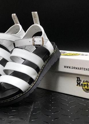 Белые женские сандалии доктор мартинс dr. martens sandals black white 39