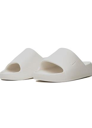 Женские белые шлепанцы, тапочки nike calm slide white х найк 39