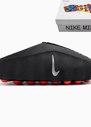 Черные шлепанцы, тапочки унисекс nike mind 001 slide black х найк майнд 40