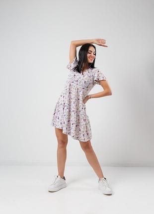 Летнее платье мини flower 8