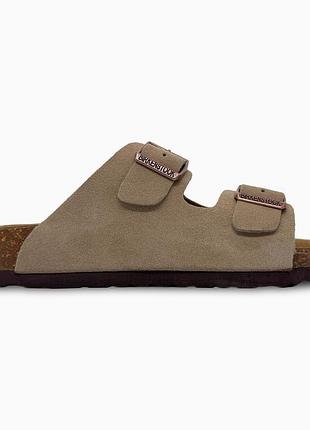 Женские бежевые шлепанцы birkenstock arizona brown x биркеншток 36
