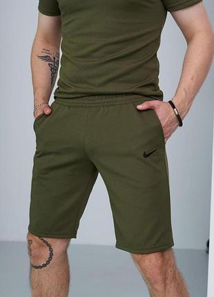 Шорты мужские трикотаж хаки s m l xl xxl 3xl