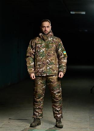 Костюм мужской тактический зимний мультикам, теплая военная форма мультикам xl