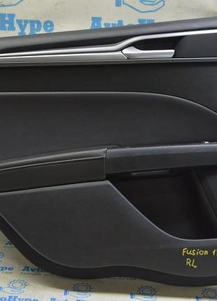 Обшивка двери карточка задняя левая ford fusion mk5 13-16 titanium черн (06)