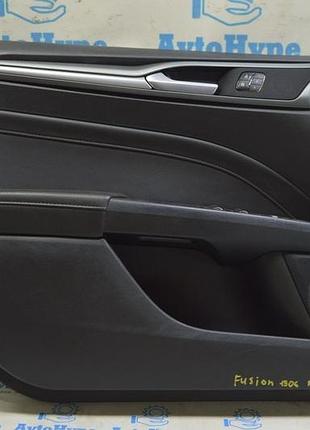 Обшивка двери карточка передняя левая ford fusion mk5 13-16 titanium черн (06)