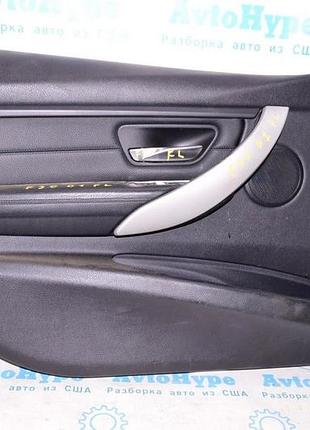 Обшивка двери (карточка) перед лев bmw 3 f30 12-19 чёрн,серая ручка (01)