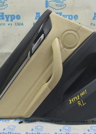 Обшивка дверей картка задня ліва bmw x1 f48 16-22 шкіра бежева з темно-сірим oyster/gray,