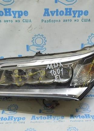 Фара передняя левая голая acura mdx 14-16 дорест (01) деф.стекла