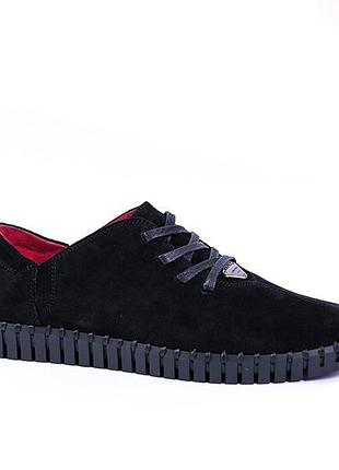 Мужские мокасины прошитые prime shoes черные 45 размер