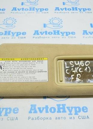 Козырек правый lexus ls460 ls600h 07-12 беж алькантара