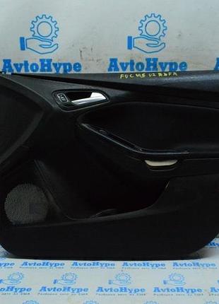 Обшивка двери (карточка) перед прав ford focus mk3 11-18 черн