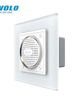 Bluetooth колонка 3 вт 80х80х40 мм біле матове скло для музики та лекцій livolo