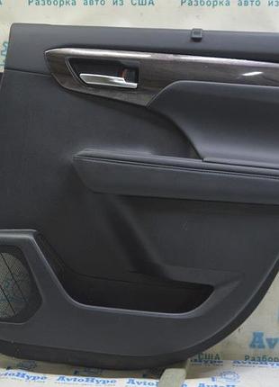 Обшивка двери карточка задняя правая toyota highlander 20-21 со шторкой,кожа черн,царапин (01)