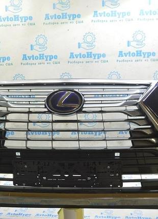 Бампер перед в сборе lexus rx350 rx450h 16-19 парктроники, стекло значек,птф, трещины (02)