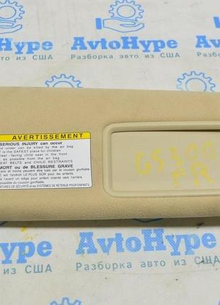 Козырек правый lexus gs300 gs430 06-07 беж, без крючка (01) разбито зеркало