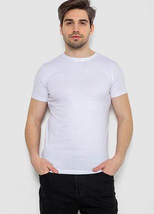 Футболка мужская однотонная базовая, цвет белый, 244r2408 xxl, xxl, 52