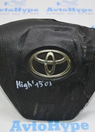 Подушка безопасности airbag в руль водительская toyota highlander 14- (03) горелая,целый пироп