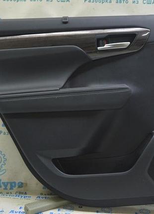 Обшивка двери карточка задняя левая toyota highlander 20-21 с шторкой, кожа черная