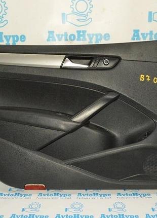 Обшивка двери (карточка) перед лев vw passat b7 usa черн с серой вставкой