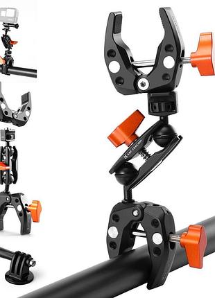 Многофункциональный суперзажим с двойной шаровой головой k&f concept magic arm ms25 (kf31.096)
