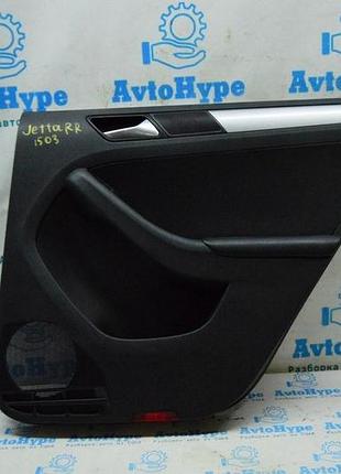 Обшивка двери (карточка) зад прав vw jetta 11-18 usa черн (03)