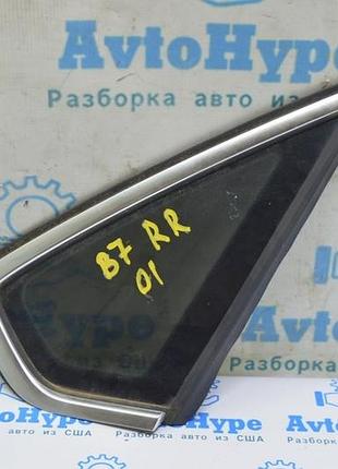 Форточка (глухое стекло) задняя правая vw passat b7 usa хром