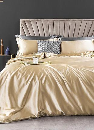 Постельное белье евро meriset desert sand premium сатин однотон (550568)